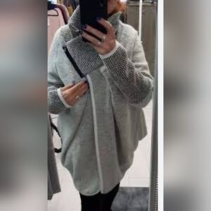 Women's Colorine Paris Gray Cardigan with White Trim Sz M